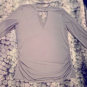 Black Cut out neck blouse-L